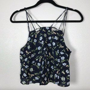 LF blue and green floral tank top